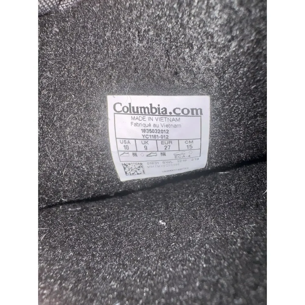 Columbia Kids Snow Boots Size 10 Waterproof Black Pink NWOT